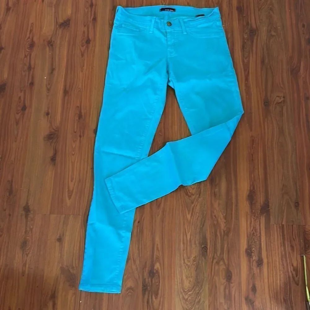 Flying Monkey turquoise stretch skinny jeans. 9